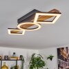 Tavon Plafones LED Madera oscura, Negro, 1 luz