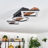 Tavon Plafones LED Madera oscura, Negro, 1 luz