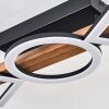 Tavon Plafones LED Madera oscura, Negro, 1 luz