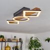 Tavon Plafones LED Madera oscura, Negro, 1 luz