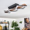Tavon Plafones LED Madera oscura, Negro, 1 luz