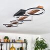 Tavon Plafones LED Madera oscura, Negro, 1 luz