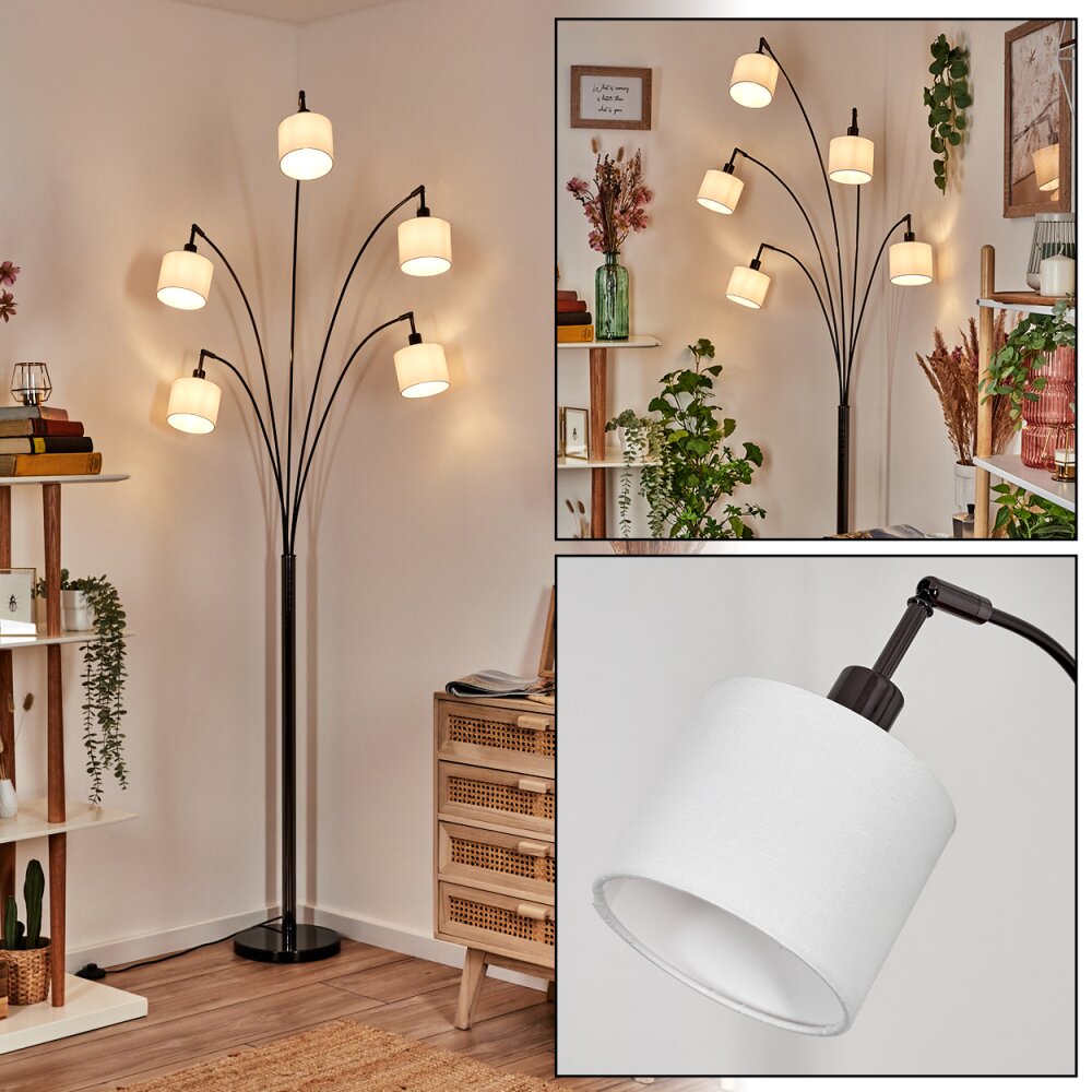 Bassagoda Lámpara de pie Cromo, Negro, 5 luces main product photo