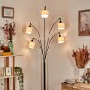 Bassagoda Lámpara de pie Cromo, Negro, 5 luces