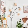 Cavaca Lámpara de pie Cromo, Negro, 5 luces