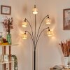 Cavaca Lámpara de pie Cromo, Negro, 5 luces