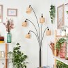 Cavaca Lámpara de pie Cromo, Negro, 5 luces
