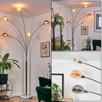 Nikkala Lámpara de pie Cromo, Blanca, 5 luces Nikkala Lámpara de pie Cromo, Blanca, 5 luces