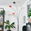 Nikkala Lámpara de pie Cromo, Blanca, 5 luces