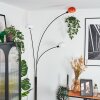 Nikkala Lámpara de pie Cromo, Negro, 3 luces