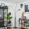 Nikkala Lámpara de pie Cromo, Negro, 3 luces