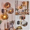 Ripoll Luminarias esféricas, Apliques dorado, Negro, 3 luces