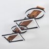 Cascada Plafones LED Marrón, Color madera, Negro, 1 luz