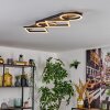 Cascada Plafones LED Marrón, Color madera, Negro, 1 luz