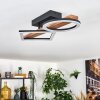 Tavon Plafones LED Madera oscura, Negro, 1 luz