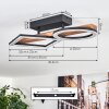 Tavon Plafones LED Madera oscura, Negro, 1 luz