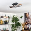 Tavon Plafones LED Madera oscura, Negro, 1 luz