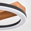 Tavon Plafones LED Madera oscura, Negro, 1 luz