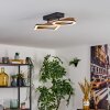 Tavon Plafones LED Madera oscura, Negro, 1 luz