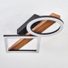 Tavon Plafones LED Madera oscura, Negro, 1 luz