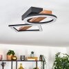 Tavon Plafones LED Madera oscura, Negro, 1 luz