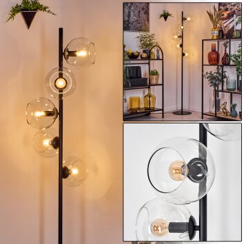 Koyoto Lámpara de pie 31 cm Transparente, 5 luces