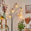 Cavaca Lámpara de pie Negro, 5 luces