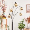 Chellas Lámpara de pie Negro, 5 luces
