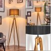 Soungou Lámpara de pie Crudo, Negro, 1 luz