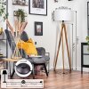 Soungou Lámpara de pie Crudo, Negro, 1 luz