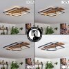 Pompu Plafones LED Marrón, Color madera, Negro, 1 luz