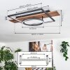 Pompu Plafones LED Marrón, Color madera, Negro, 1 luz