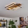 Pompu Plafones LED Marrón, Color madera, Negro, 1 luz