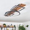Pompu Plafones LED Marrón, Color madera, Negro, 1 luz