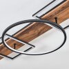 Pompu Plafones LED Marrón, Color madera, Negro, 1 luz