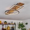 Pompu Plafones LED Marrón, Color madera, Negro, 1 luz