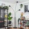 Nikkala Lámpara de pie Cromo, Negro, 3 luces
