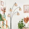 Bongal Lámpara de pie Cromo, Negro, 5 luces