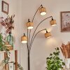 Bongal Lámpara de pie Cromo, Negro, 5 luces