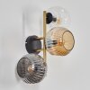 Ripoll Luminarias esféricas, Apliques dorado, Negro, 3 luces
