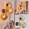 Ripoll Luminarias esféricas, Apliques dorado, Negro, 3 luces