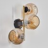 Ripoll Luminarias esféricas, Apliques dorado, Negro, 3 luces