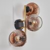 Ripoll Luminarias esféricas, Apliques dorado, Negro, 3 luces