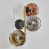 Ripoll Luminarias esféricas, Apliques dorado, Negro, 3 luces