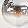 Gastor Plafones, Luminarias esféricas 57 cm Cromo, Transparente, Ahumado, 9 luces