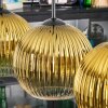 Koyoto Lámparas suspendidas, Luminarias esféricas, Lámparas colgantes dorado, Transparente, 4 luces