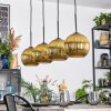 Koyoto Lámparas suspendidas, Luminarias esféricas, Lámparas colgantes dorado, 4 luces