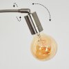 Codecreo Lámpara de pie Níquel-mate, Negro, 5 luces