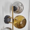 Ripoll Luminarias esféricas, Apliques dorado, Negro, 3 luces