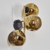 Ripoll Luminarias esféricas, Apliques dorado, Negro, 3 luces Ripoll Luminarias esféricas, Apliques dorado, Negro, 3 luces